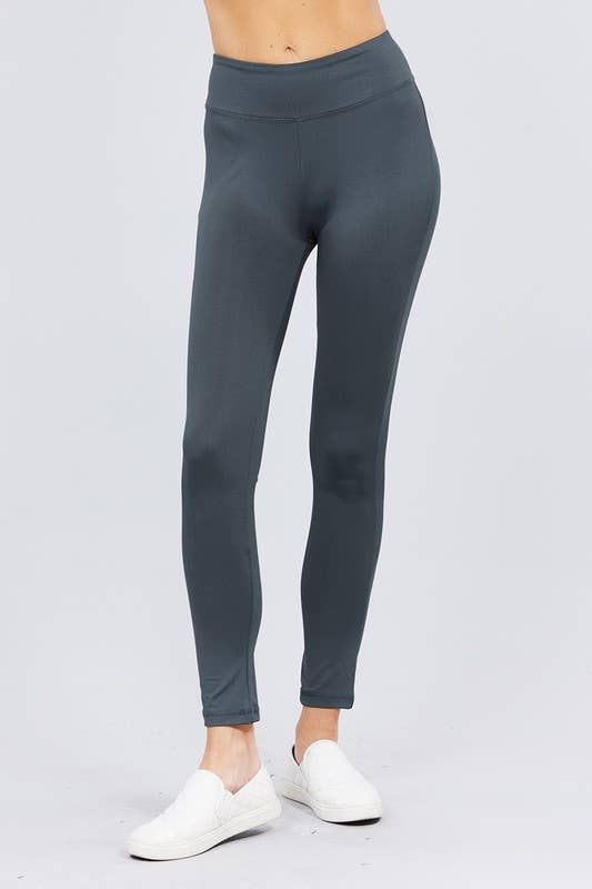Workout Ankle Length Leggings: Light Khaki