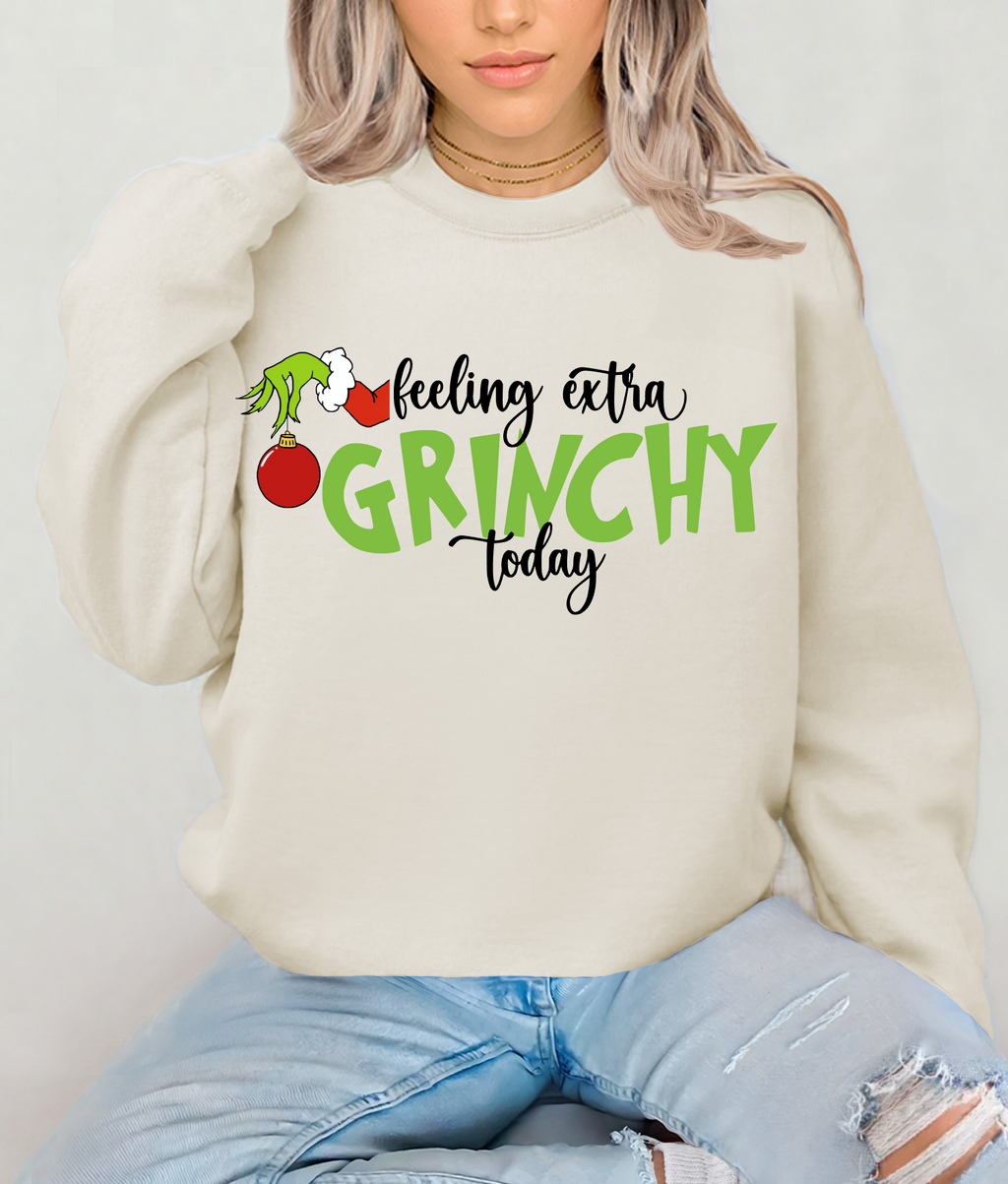 FEELING EXTRA GRINCHY TODAY: ASH GREY / SWEATSHIRT / M