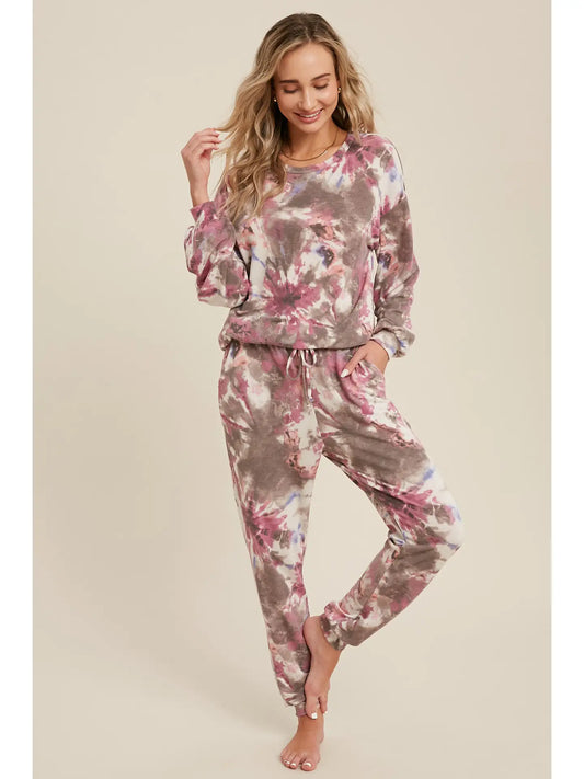 Tie Dye Casual Loungewear Set