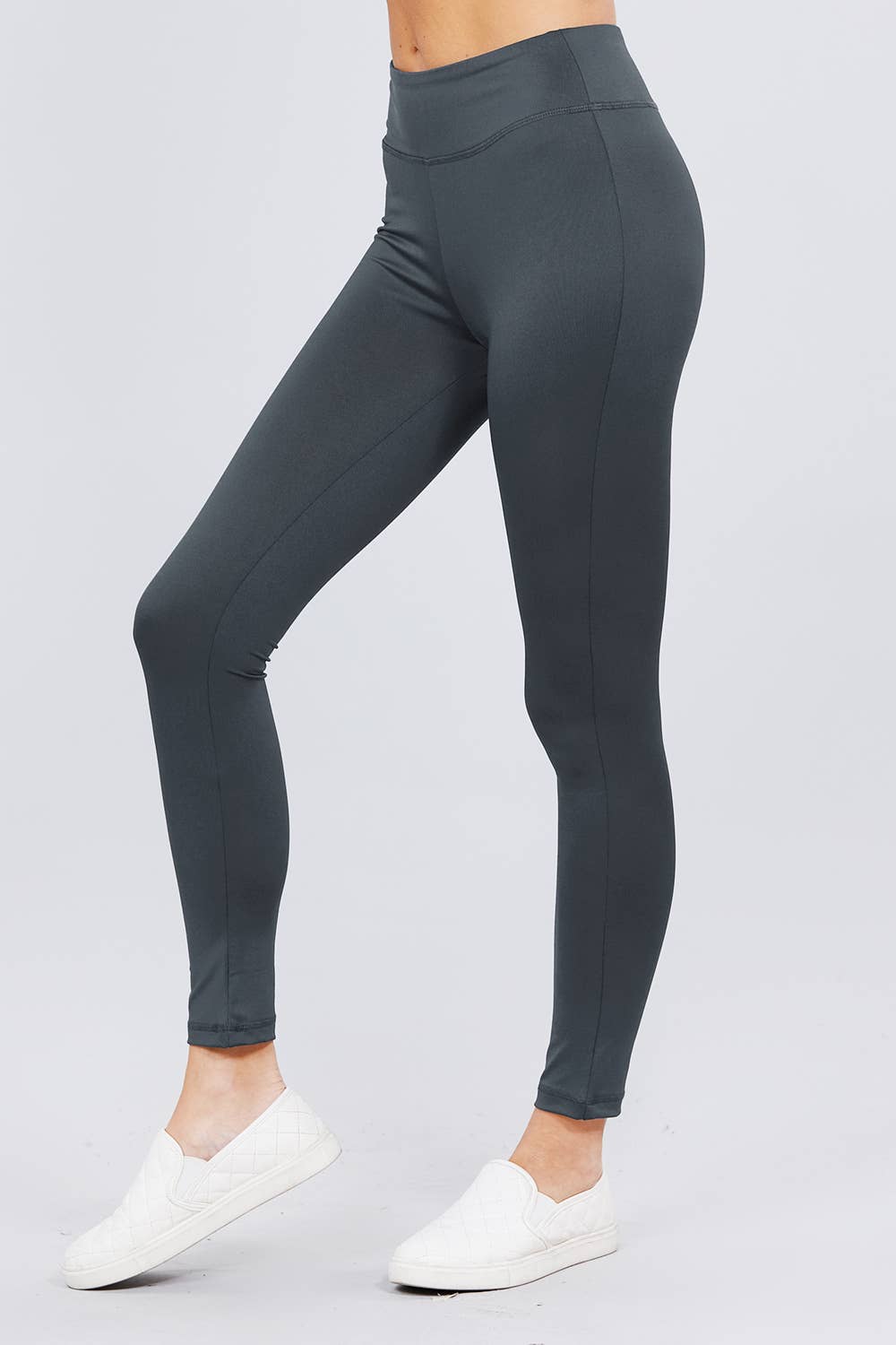 Workout Ankle Length Leggings: Light Khaki