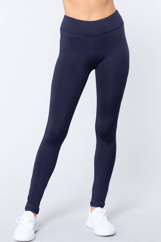 Workout Ankle Length Leggings: Light Khaki