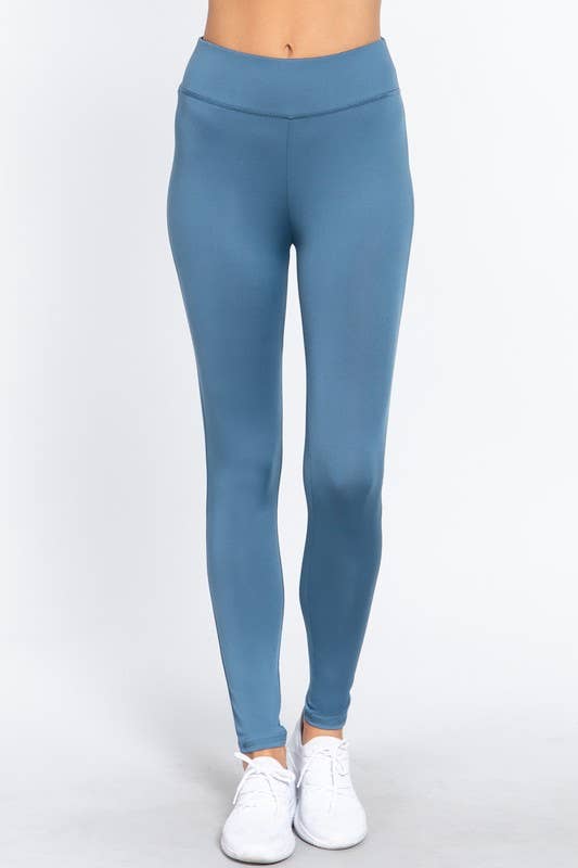 Workout Ankle Length Leggings: Light Khaki